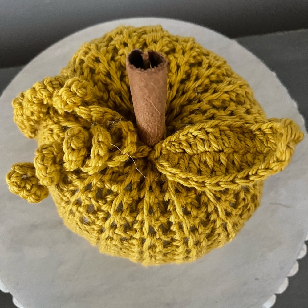 Harvest Crochet Pumpkin - Picture 3 of 3